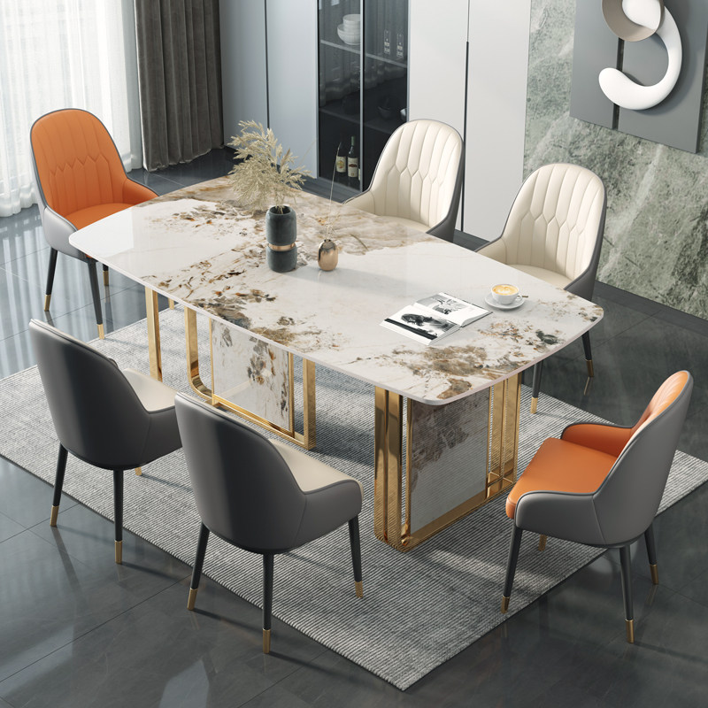Kun Hao Creative Rock Board Table Live Magnetic Stove Rectangular Home small family Type modern minimalist dining table 6
