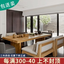 Nordic wood sofa original wood color living room all solid wood 1 meter 8 office home antique new Chinese style rural small apartment
