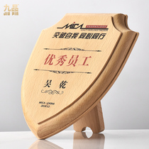  Wooden gold leaf medal custom-made commemorative authorization card certificate wooden bracket agent franchisee honor plaque production
