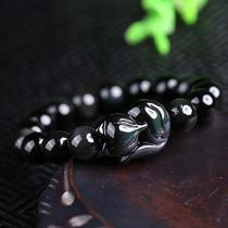 Zodiac Year Obsidian Zenghe Fox Bracelet Black Fox Bracelet Mens and Womens Jewelry Gifts