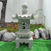 Stone Lantern Courtyard Day Style Stone Lantern Grass Terrace Lamp Outdoor Villa Imitation Ancient Stone Chinese Ground Lamp Landing Retro Decoration