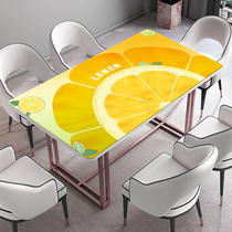 Simple modern ins table mat fruit style coffee table tablecloth waterproof and oil-proof non-washing tea table pad no cleaning