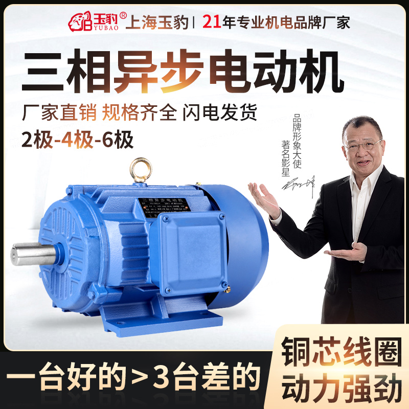 Jade Leopard all-copper three-phase asynchronous motor 75 90 110 132 160 200 250KW motor 380V