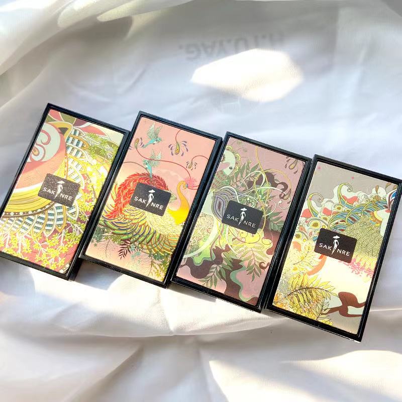 Big-name art four-color eye shadow flash powder earth color portable micro-pearl soft mousse mashed potato wet eye shadow female