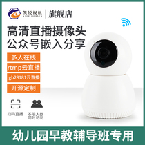 360 panoramic live kindergarten monitoring rtmp push stream camera Wireless wifi web page viewing Early education training
