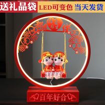 Accompanying lamp a pair of light luxury wedding woman net red desk lamp bedroom ins advanced small bedside warm lamp 2021 fashion