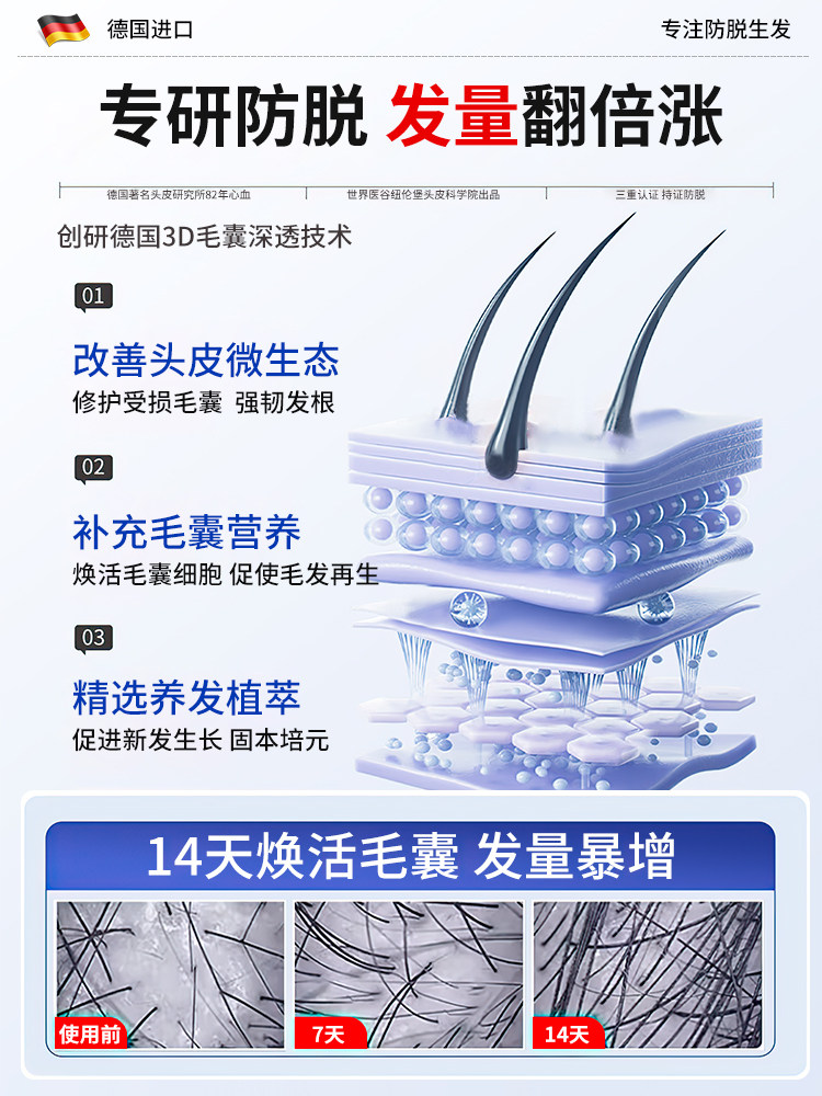 Anti-Hair Loss Shampoo, Hair Growth and Thickening, Platycladus Orientalis Leaf, Chinese Medicinal Materials, Official Flagship Store, Ranked First