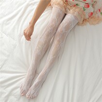 Stockings lace flirting 2021 New Net red black silk ins big white pattern long tube thin high socks