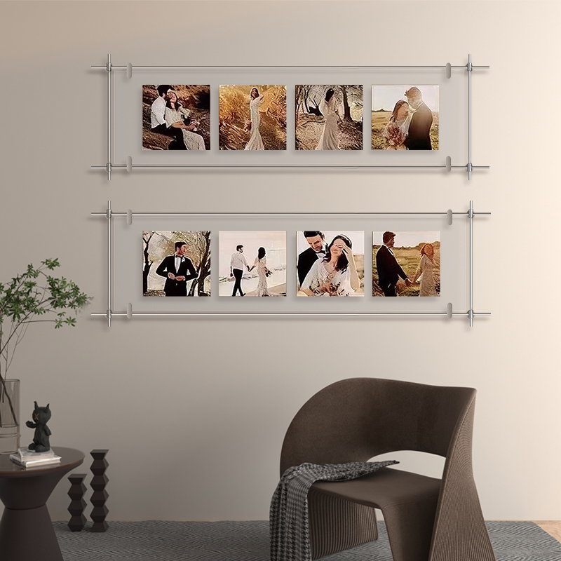 Acrylic Metal Rod Device Photo Wall Living Room Sofa Background Wall Decoration Corridor Aisle Company Culture Wall Acrylic Metal Rod Device Photo Wall Living Room Sofa Background Wall Decoration Corridor Aisle Company Culture Wall