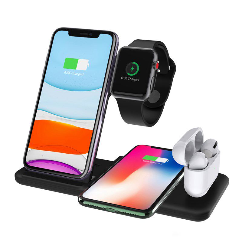 Mobile phone wireless charger 6-in-one fit for Apple iPhone11 hand meter apple iwatch5 generation multifunction fast charging universal Airpods three-in-one headphone bracket