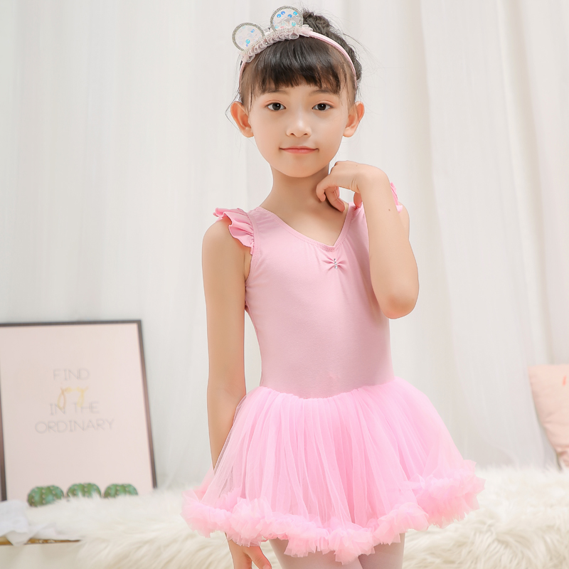 Yiyi young children's dance clothes women's practice clothes ballet dresses summer lotus leaf sleeves Chinese dance examination examination examination examination