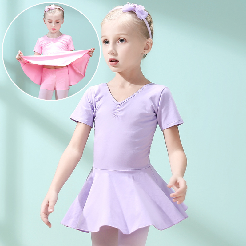 Iyi Children's dance practice Costume Women's Two Style Foreign Dress Safety Pants Spring Summer Short Sleeve Chinese Dance Test Examination