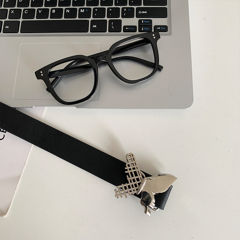 Gürtel Damen New Trim Butterfly Schwarz Vielseitiger Gürtel Jeansgürtel_voghion.com