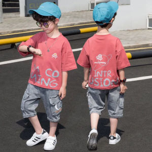 男童夏装套装中大童帅气男孩短袖衣服潮