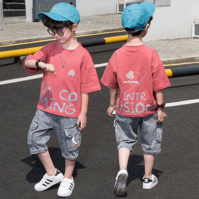 男童夏装套装中大童帅气男孩短袖衣服潮