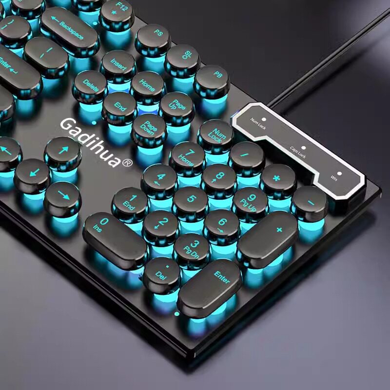 Mechanical Feel Keyboard USB Wired Computer Desktop Laptop for Boys and Girls Gaming E-Sports Office Dedicated Punk