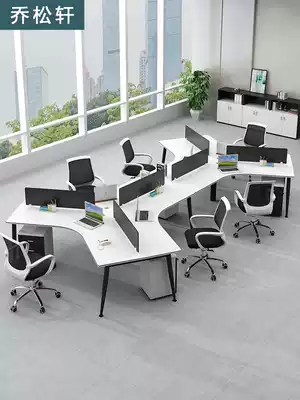 Staff office table and chair combination 3 5 6 people simple modern screen office furniture staff table office desk