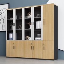 File cabinet wooden office bookcase with lock data Cabinet storage file cabinet plate bookshelf with glass door cabinet
