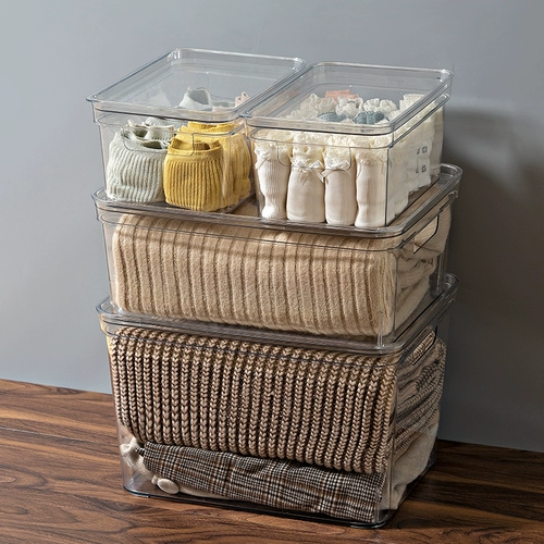 Прозрачный пластиковый ящик для хранения, игрушка, коробка для хранения, увеличенная толщина