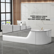 Front desk reception desk company corner service desk paint bright education training institution simple bar table cashier desk