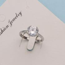 S925 sterling silver 1 carat moissanite diamond ring female Korean style light luxury niche index finger ring for girlfriend