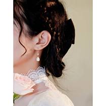 Recommended jewelry for the year of birth: lily of the valley small flower natural small pearls pure handmade 14K gold-filled earrings without pierced ears