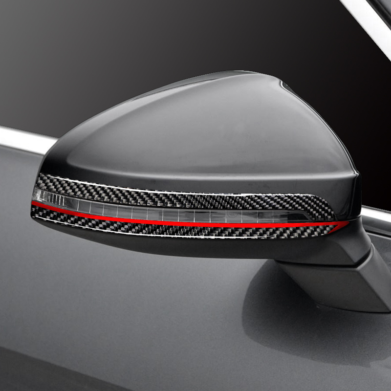 Suitable for Audi A4A5A6A4LA6L rearview mirror anti-scratch strip anti-collision sticker carbon fiber reversing mirror decorative sticker