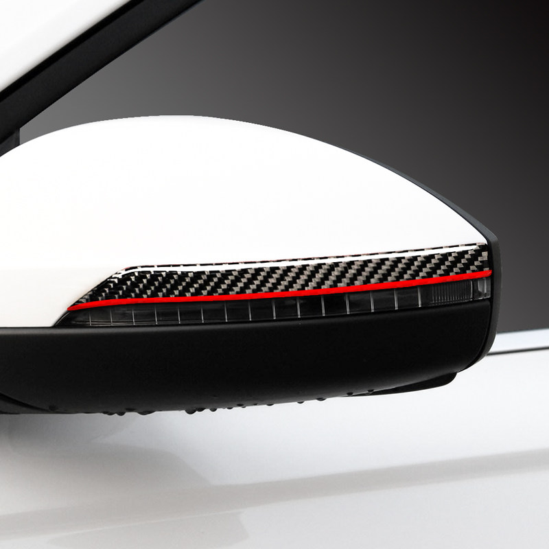 Applicable to new Passat Lighting Mirror anti-collision anti-collision paste for real carbon fiber reverse mirror decoration