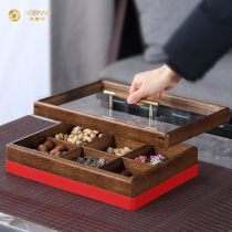 Walnuts Dry Fruit Box Candy Box Snack Containing Pan Over the New Year Home Living room Tea Table With Lid Compartment