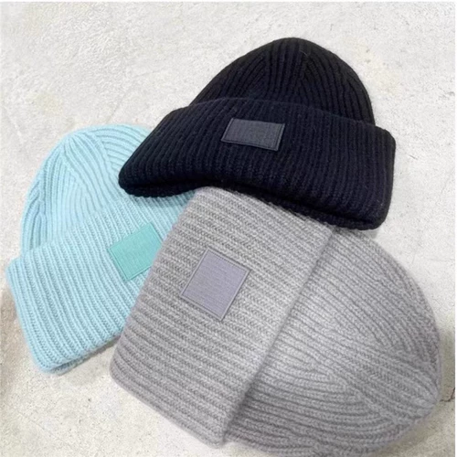 2023笑脸纯羊毛帽子绒线冷帽女款秋冬季针织男保暖显脸小毛线帽