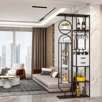 Customized modern simple light luxury entry screen wine cabinet partition floor-standing storage rack punch-free guest foyer entrance cabinet