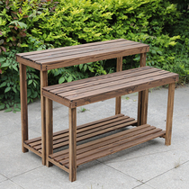 Balcony Flower Shelf Floor Style Multilayer Creative Light Lavish Embalming Wood Outdoor Multimeat Flower Shelf Patio Plant Frame New