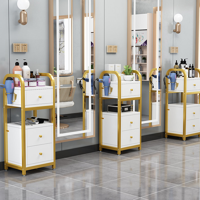 Li Hu shop hair salon tool cart paint tool cabinet hair salon beauty salon mirror table mobile cart wooden product cabinet