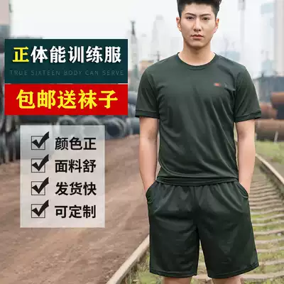 Physical fitness suit Short-sleeved suit Men's T-shirt Summer quick-drying shorts Martial arts physical training suit breathable sports outdoor T-shirt