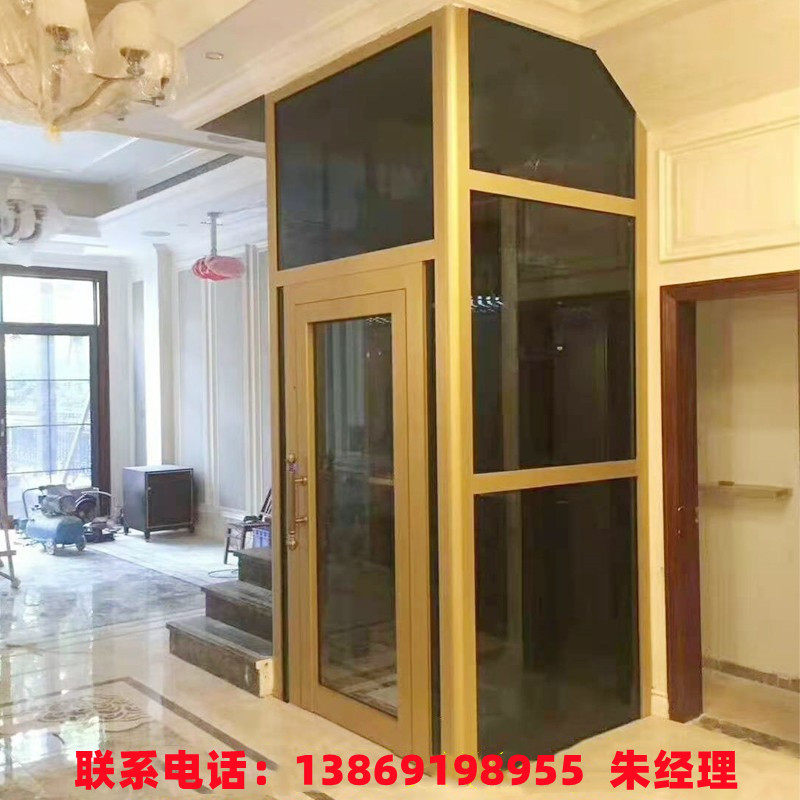 Home elevator small elevator duplex attic sightseeing elevator villa indoor and outdoor second and third floor custom electric elevator