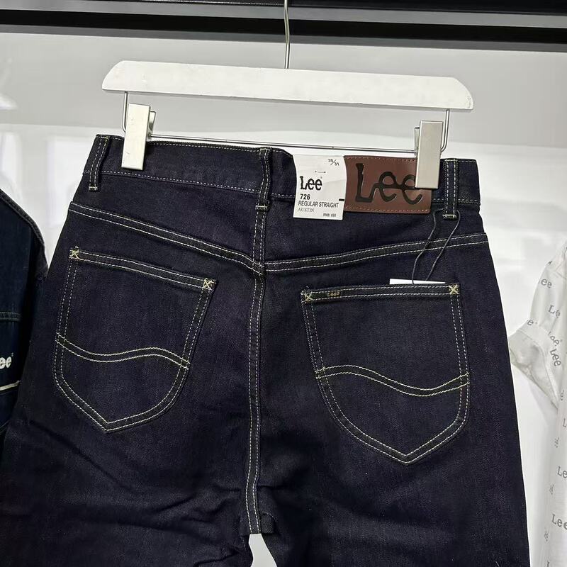 Lee Autumn Men's Jeans Straight Leg Denim Original Color Versatile Daily Trendy Classic Style Lc17263Mk898 Lee Autumn Men's Jeans Straight Leg Denim Original Color Versatile Daily Trendy Classic Style Lc17263Mk898