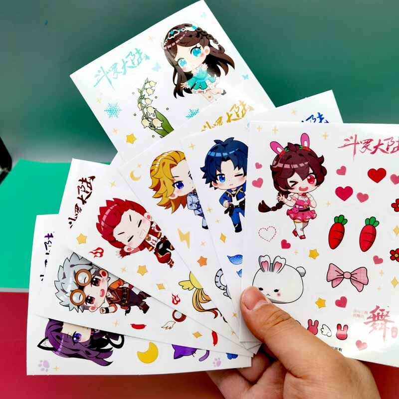 Fighting Romans Hands Ledger Stickler Q Edition Cute Seven Characters Students Use Children's Creative Cartoon Cute Cartoon Perimeter Limited Small Size Decoration Don Three Small Dance Zhu Zhu Qingning Glory