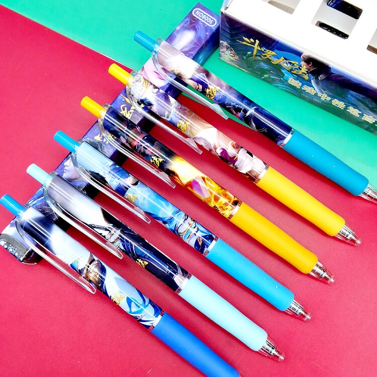 Fighting Roo Continent Blind Box Press Pen Cute Cartoon Cool Creativity Cartoon Quadratic Dollar Perimeter Stationery Signature Pen Black Aqueous Pen 0 5mm Students Use Writing Fluency Exam Special Medium Pen