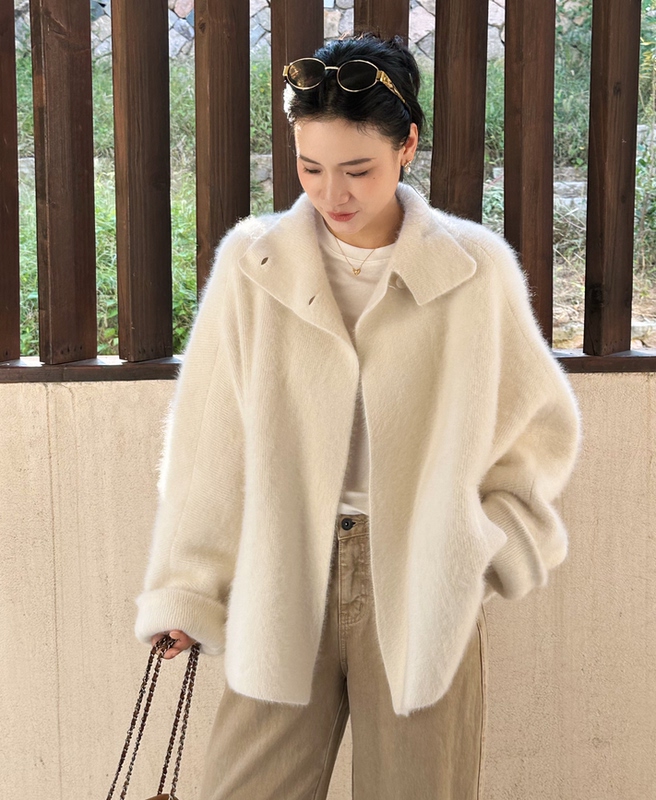 Xiaoxi Jessie Moonlight Fox Stand Collar Cape Design 90% Fox Fur Coat 9.20