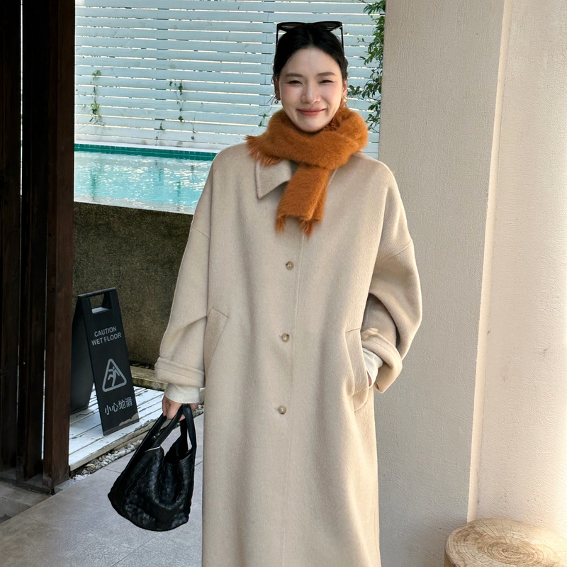 Xiaoxi Jessie Classic Series Loose-Fitting Camel Wool Long Coat 9.24