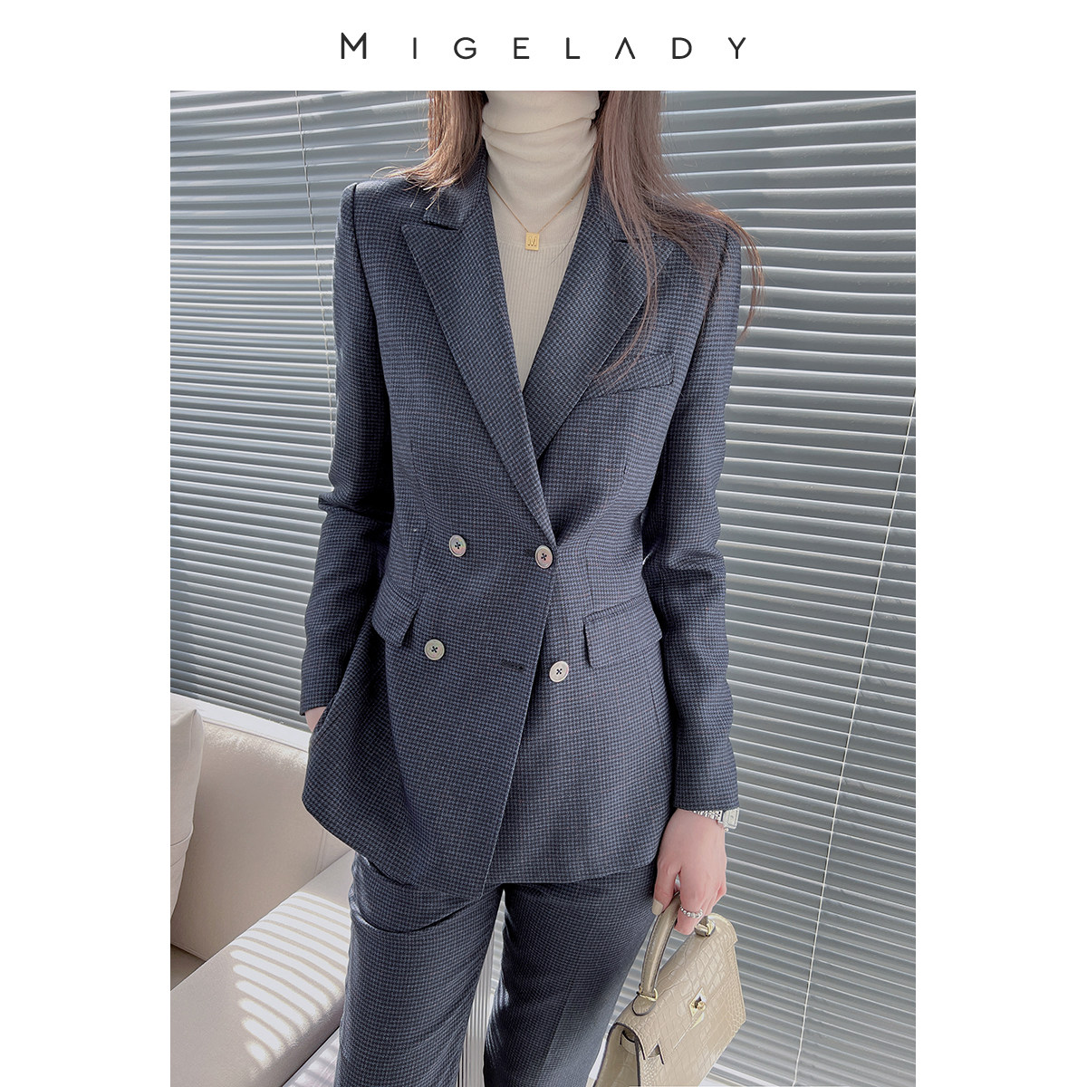 Forget suit suit 2021 autumn and winter new small high - end working wear temperament goddess workplace suit
