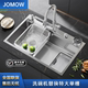 Dishwasher Replacement to Large Single-Slot 304 Stainless Steel Sink Kitchen Sink under Counter Household Thickeneded Dishwashing Sink