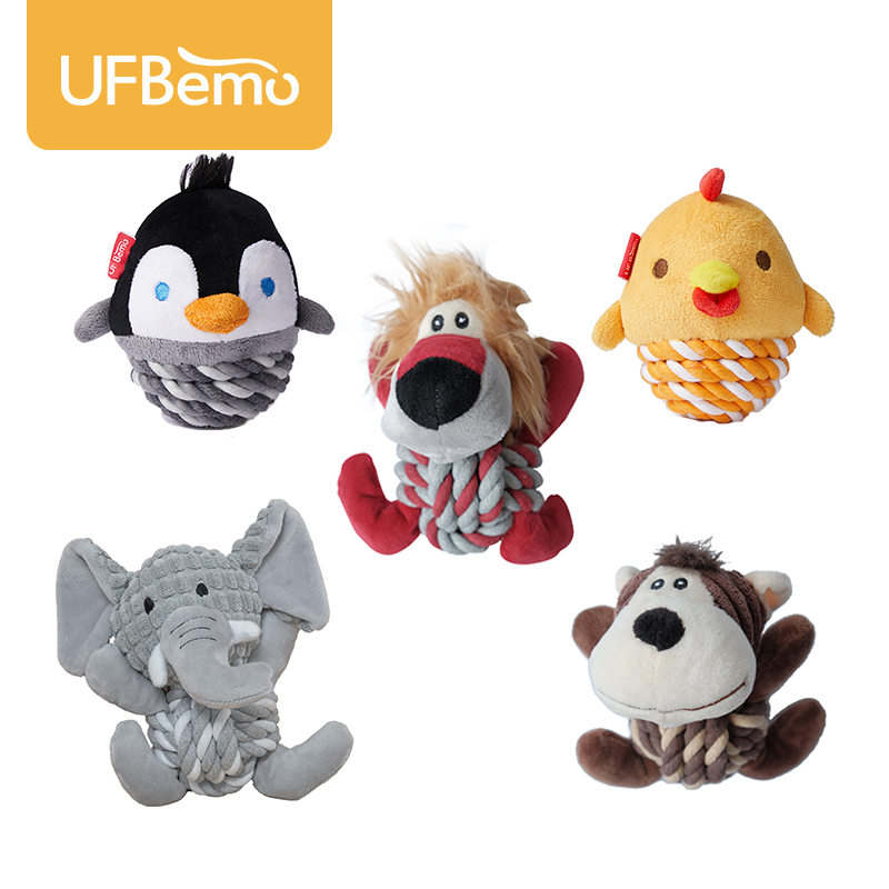 UFBemo Pet Bite-resistant Tooth Puppy Toy Dog Cat Self-Hey Sultry Puzzle Net Red Doll