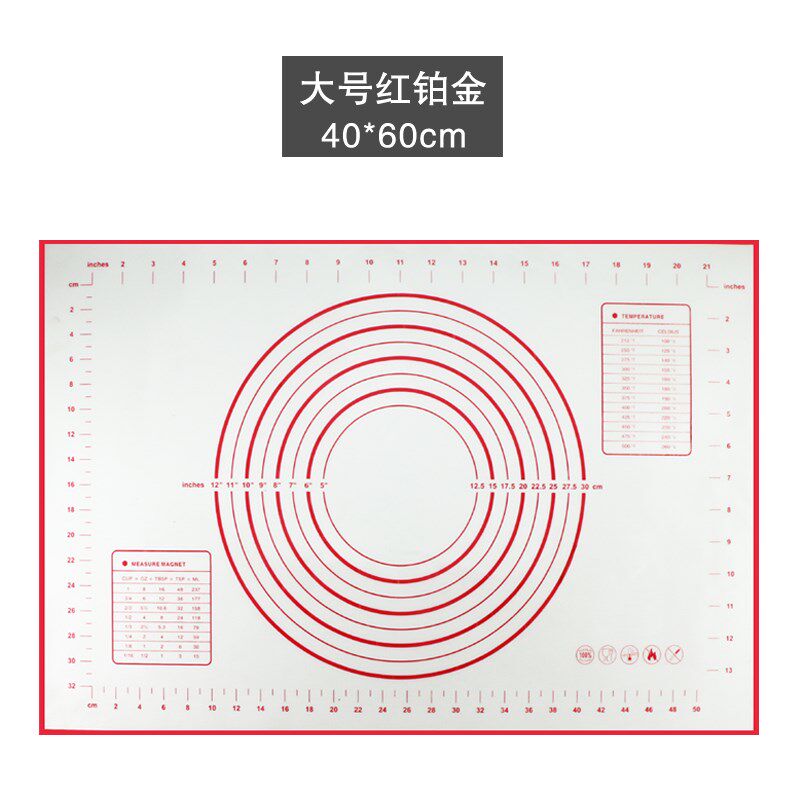 Baking panel mat non-stick kneading mat food grade high temperature resistant rolling silicone non-slip tool chopping board platinum large