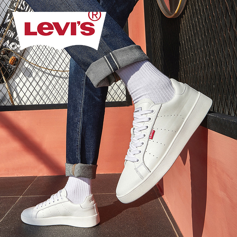 Levi's李维斯2022春季新款潮流男鞋真皮小白鞋情侣休闲鞋板鞋