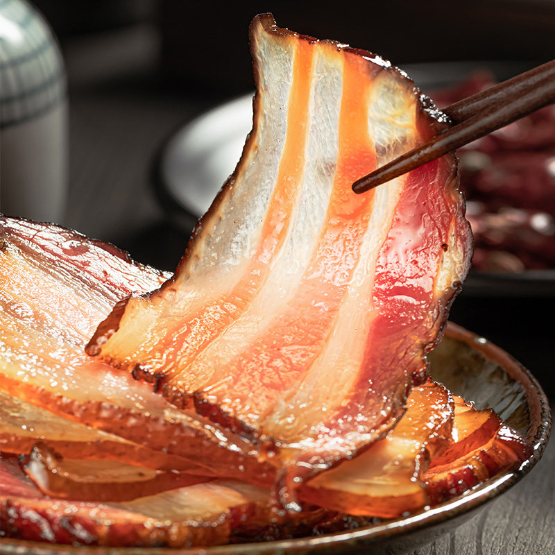 Shu La Renjia Five-Flavored Cured Pork 500Gx5 Bags Farm-Made Smoked Meat, Wood-Fired Cured Meat, Sichuan-Style Salted Meat