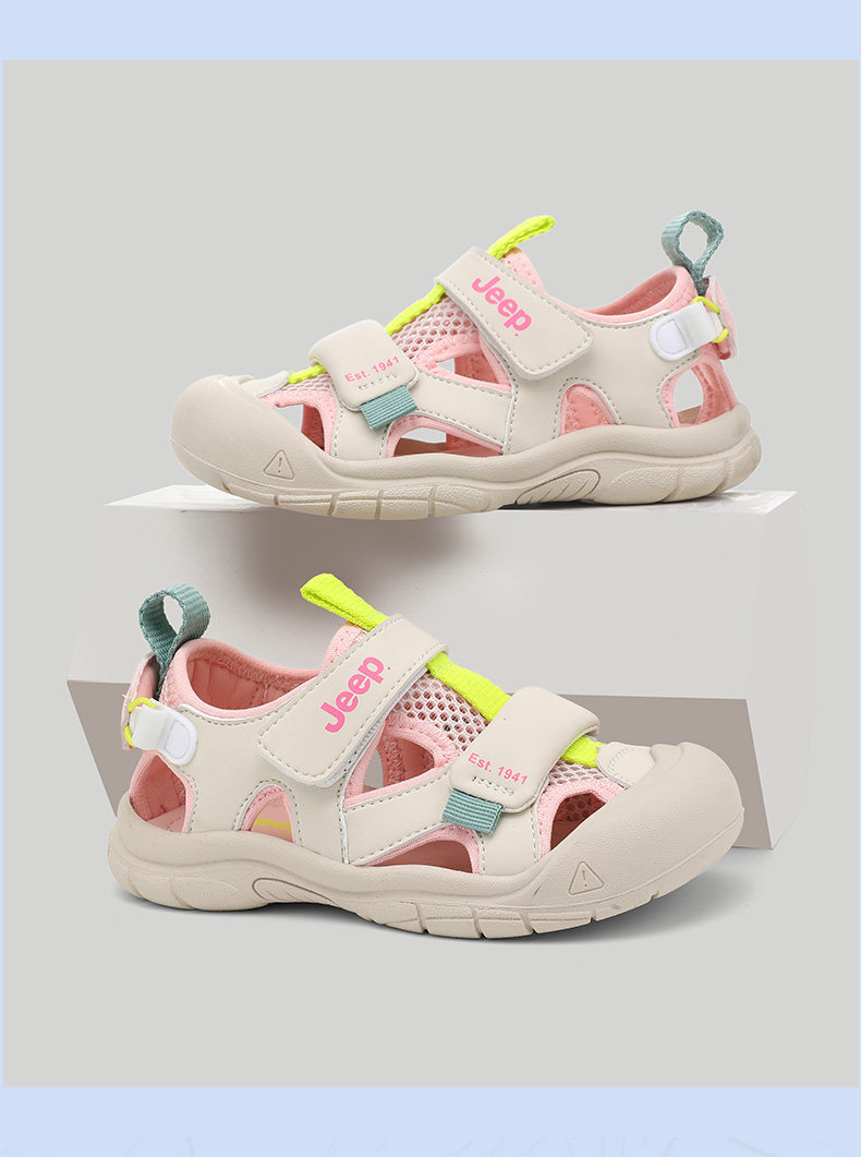 Jeep Children's Closed-Toe Sandals for Boys, Summer Water Shoes, 2026 New Model, Suxi Shoes for Girls, Non-Slip Beach Shoes — 24