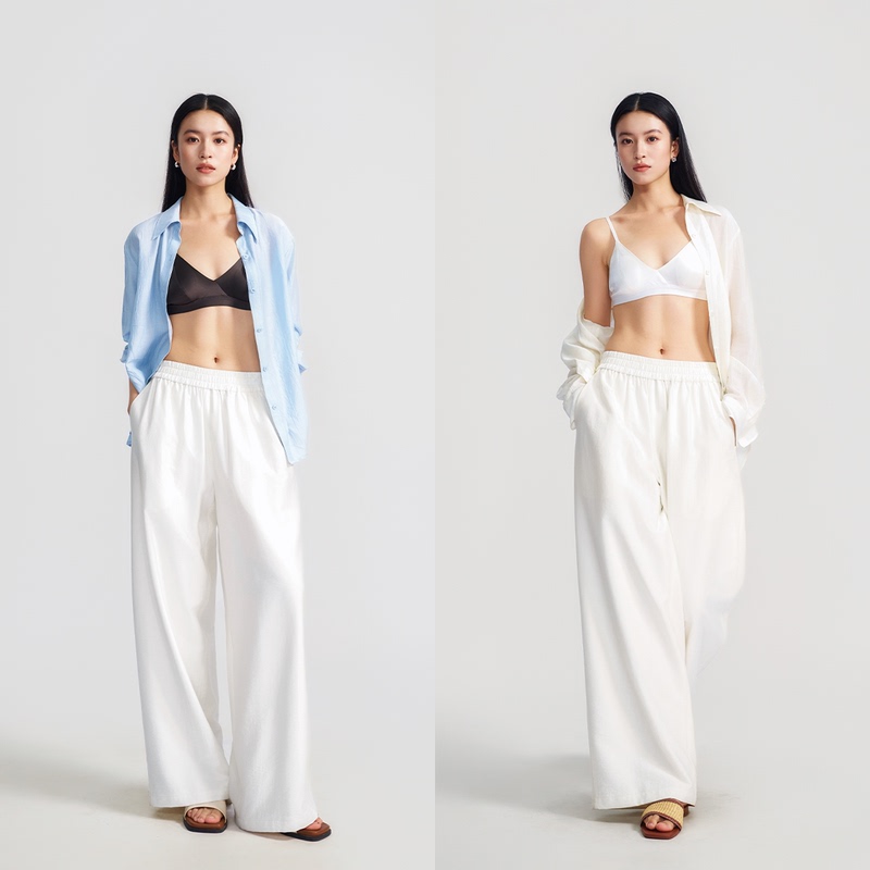 【Breathable】19Mm Mulberry Silk French Triangle Cup Bra, All-Season Base Layer, Comfortable, Slightly Stretchy, Wireless