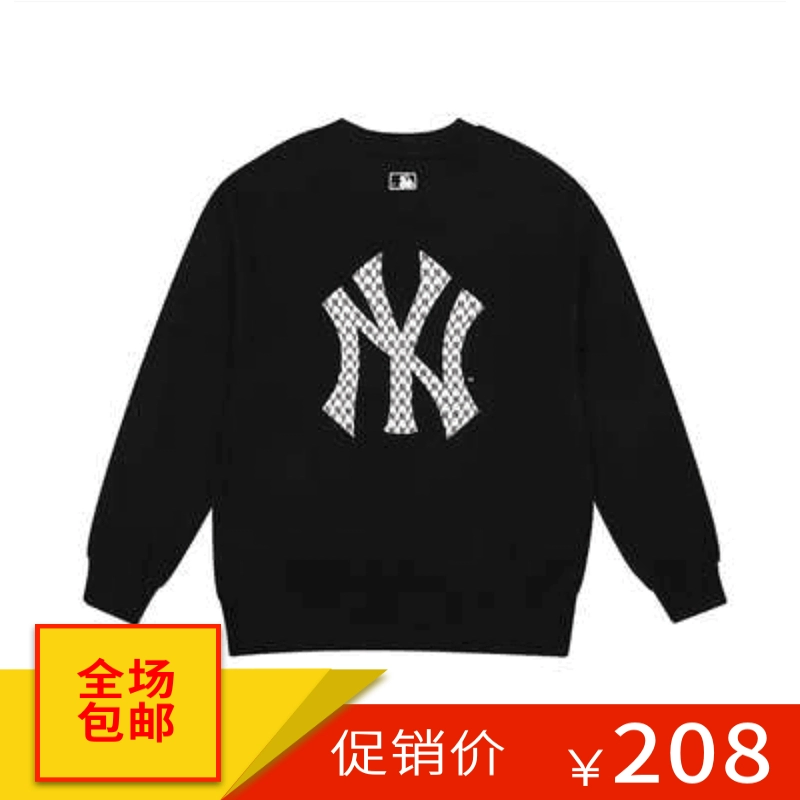 Hàn Quốc MLB áo len nam nữ đầy đủ tiêu chuẩn lão thị dài tay 20 mùa thu đông ny Yankees cổ tròn cổ tròn lỏng lẻo - Thể thao lông cừu / jumper