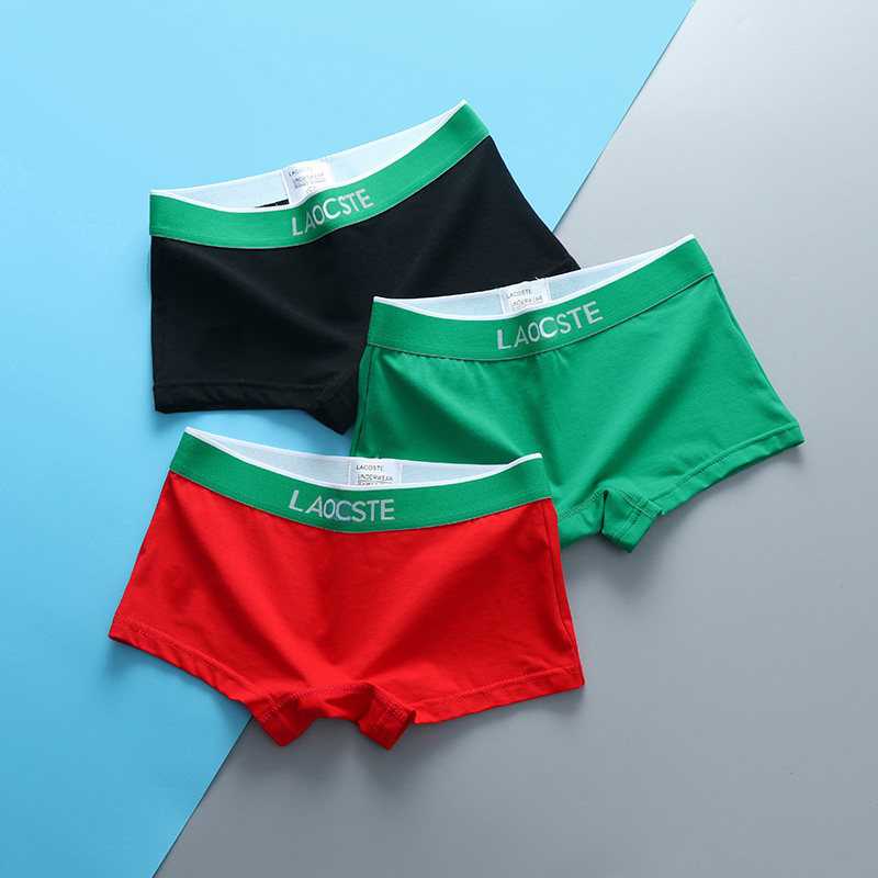 Underwear female les tide t cotton breathable wide-brimmed large size sports boxer four-corner triangle shorts head student safety pants tide